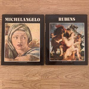 Vintage 80s Michelangelo and Rubens Art Books Milan Italy - Perfect Coffee Table